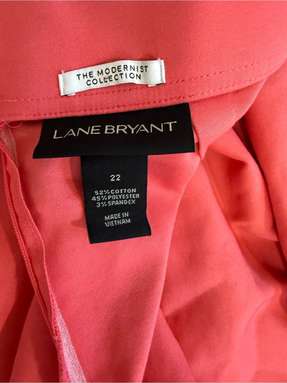 Lane Bryant Coral Pink Midi Skirt